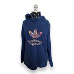 Adidas Originals Womens Hoodie Sz L Navy Blue Paris Slim Sweatshirt Pockets Size L Photo 2