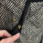 J.Crew  Vest Black and Cream with Gold Zipper Size XS Photo 3