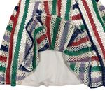Eva Franco Stripe Mesh Skirt Multicolor Textured Flare Retro Style 4 Photo 2