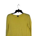 Ann Taylor  Women's Sweater Crew Neck Full Back‎ Button 3/4 Sleeve Yellow Medium Photo 4
