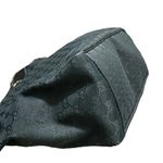 Gucci Positano Large Leather and Canvas GG Tote Black/Gold EUC Photo 12