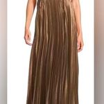 Antonio Melani Zaira Chiffon Evening Dress Metallic Empire Waist Pleats NWT 6 Photo 2