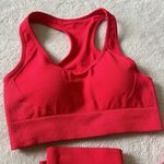 Beaufident Workout Set 2 Piece Seamless High Waist in Red Size Medium Photo 5