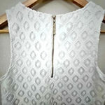 Lilly Pulitzer | White Fringe Sleeveless Top Crochet Gold Zipper | Size XS Photo 5