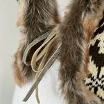 Moda International Fur Sweater Vest Brown Size XS Photo 4