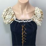 Maria Gabrielle New York Denim Peasant Dress Tie Front Cap Sleeves Size undefined Photo 1