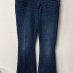Seven7 Blue Flare Jeans Size 14 Denim Stretch Dressy Jeans Bohemian Plus Size Photo 0