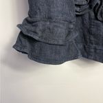 Jessica London  Women's Sz 18W Blue Denim One Button Blazer With Ruffles Photo 1