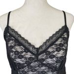secret treasures Sleepwear women's medium 8-10 black lace lingerie chemise slip Photo 4