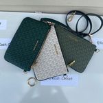 Michael Kors MK Jet Set Item MD Triple Pouch Crossbody - Racing Green Multi Photo 2