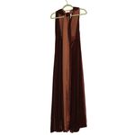 Revelry Terracotta Velvet Maxi Halter Dress Sz XS Tan Photo 9