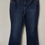 Talbots Jeans Womens Size 8Petites Flare Flawless Five Pocket Dark Wash Wide Leg Photo 0