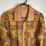 MYCRA PAC One Designer Orange Rain Jacket Coat Striped Zip Up Womens Petite Size undefined Photo 2