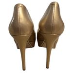 JOAN & DAVID Danicolette Gold Pump Stiletto Platform Dress Shoe Size 8.5 Photo 3