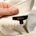 Quince  Ribbed Fisherman Button Up V Neck Cardigan Sweater White Small Photo 2