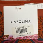 NWT Carolina Store Orange, Blue & Pink Print Sheer Sleeveless Blouse Size 12 Orange Photo 8