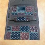 Handmade Elegant Patchwork Clutch Wallet - Brown and Blue Photo 3