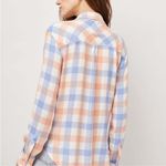 Rails  Blue and Peach Brandy Plaid Button-Down Shirt Women’s Size Small S Photo 2