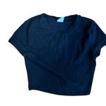 TNA Black Cropped Casual crew neck t Photo 0