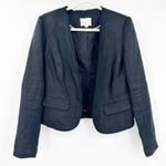 Loft  Womens Black Blazer‎ 100% Linen Office Workwear Summer Career Jacket Size S Photo 0