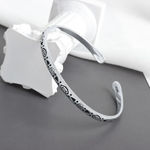 Boutique Boho Engraved 925 Sterling‎ Silver Cuff Bracelet, 58cm Adjustable Photo 0