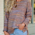 Soft Surroundings  Size 2X Multicolor Textured Knit Sweater Cotton Blend Tunic Photo 0