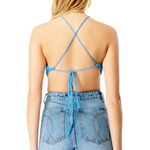 Bardot  KNITTED HALTER CROP TOP IN COBALT Photo 1