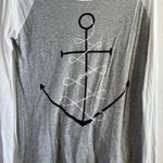 Sundry  Top Anchor & Love Baseball-Style Long Sleeve (Raglan) Tee Sz 1/Sz S EUC Photo 1
