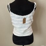 Women's White Lace Trim Tank Top Size L Photo 5
