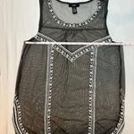 Alfani Vintage  Black Sheer Lace Embroidered Tunic - M Photo 8