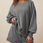 American Eagle  This Feels Seriously Huggable Gray Crewneck Sweater size small Photo 0