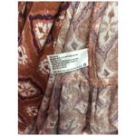 Knox Rose  Womens XXL Midi Tiered Boho Scoop Neck Short Puff Sleeves Tie Rust Photo 11