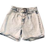 Missguided  Acid Wash Blue Denim Shorts Size 4 Photo 0