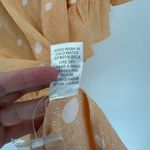 Entro Orange Dotted Print Round Neck 3/4 Sleeve Ruffle Mini Dress Size Small Photo 8