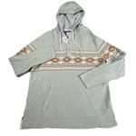 American Eagle American Eagle Hoodie Sweater Large Southwestern Aztec Henley Kangaroo Pocket Photo 3