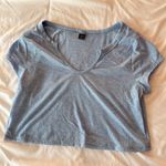 SheIn Blue Notch Front Tee Size Small Photo 0