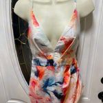 NWT Rumor boutique watercolor dress size medium Blue Photo 3