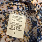 Veronica M  Snakeskin Print Blouse in Blue and Cream Photo 2