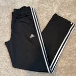 Adidas  Black Track Pants with White Stripes Photo 1