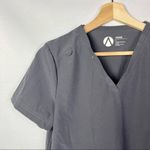 Adar Addition Dark Gray Pocket Front Short Sleeve Scrub Top S Photo 3