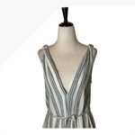 Love Shack Fancy ‎ Dress Women XS Ivory Gray Striped Georgica Maxi Luxury Boho Photo 4