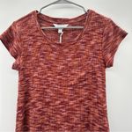 Market & Spruce Allison Burgundy Red & Orange Space Dye Short Sleeve Mini Dress Photo 1