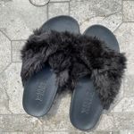 PINK - Victoria's Secret VS Pink fuzzy slides Photo 1