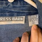 Dress Barn Vintage  Embroidered Appliqué Button zip Denim Shirt XL Photo 3