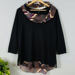 AB Studio  New Sweater with Matching Multi-Color Scarf Size Large Photo 0