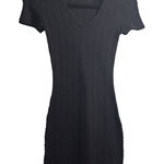 H&M ‎ Divided Black Textured Bodycon Mini Dress Short Sleeve XS Photo 0