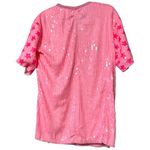 Mainstrip size large Western Nashville cowboy hat tunic top pink sequins flaw Silver Photo 2
