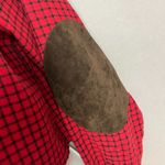 Ralph Lauren Sport Crop Top DIY Elbow Patches Red Plaid Women Size 2 Oversized Photo 8