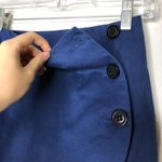 Navy Blue Asymmetrical Midi Pencil Skirt Photo 4