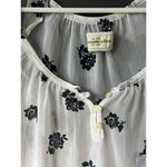 Abercrombie & Fitch  White Boho Blouse with Black Floral Design XS Photo 7